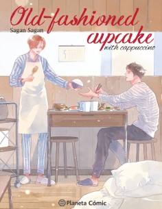 Old-fashioned cupcake with cappuccino
