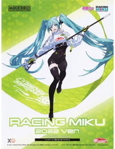 Hatsune Miku Maqueta Plastic Model Kit Moderoid Racing Miku 2022 Ver.