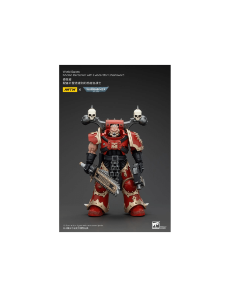 Warhammer 40k Figura 1/18 Khorne Berzerker with Eviscerator Chainsword Warhammer 12 cm