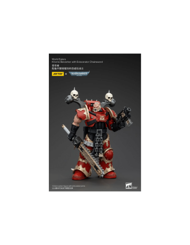 Warhammer 40k Figura 1/18 Khorne Berzerker with Eviscerator Chainsword Warhammer 12 cm