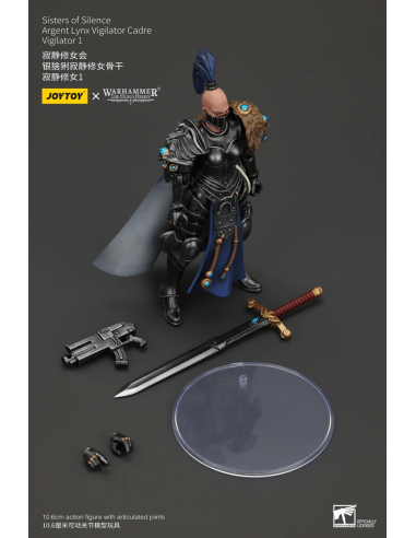 Warhammer 40k Figura 1/18 Sisters of Silence Argent Lynx Vigilator Cadre Vigilator 1 12 cm