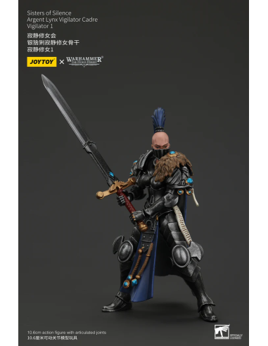 Warhammer 40k Figura 1/18 Sisters of Silence Argent Lynx Vigilator Cadre Vigilator 1 12 cm