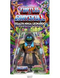 MOTU X TMNT: TURTLES OF GRAYSKULL FIGURA STEALTH ARMOR LEONARDO 14 CM