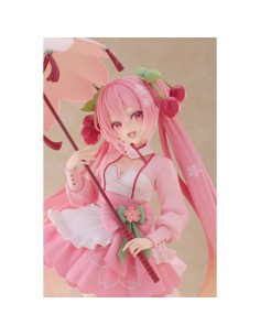 HATSUNE MIKU AMP ESTATUA PVC NEWLEY WRITTEN SAKURA MIKU SAKURA DRESS VER. 21 CM 2