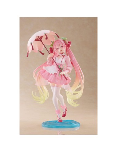 HATSUNE MIKU AMP ESTATUA PVC NEWLEY WRITTEN SAKURA MIKU SAKURA DRESS VER. 21 CM