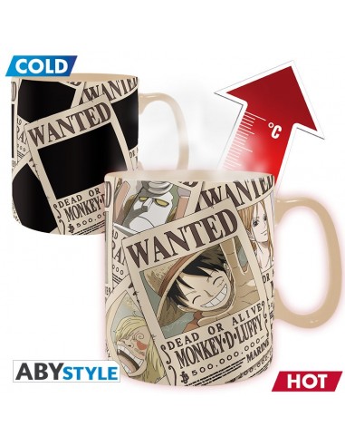 ONE PIECE - Taza Térmica Wanted