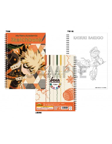 My Hero Academia Sketch Book with Coloring Book -Color- B Bakugo Katsuki