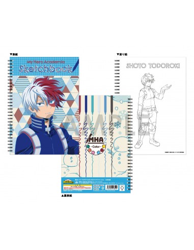 My Hero Academia Sketch Book with Coloring Book -Color- D Todoroki Shoto