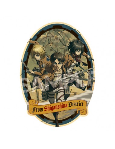 Attack on Titan Travel Sticker 5 Eren, Mikasa y Armin