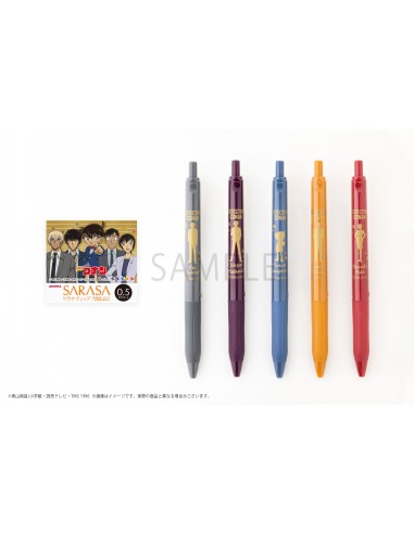 Detective Conan SARASA Clip Color Ballpoint Pen 5 Set Detective Ver.